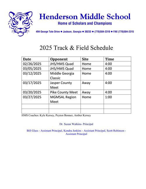HMS Track and Field